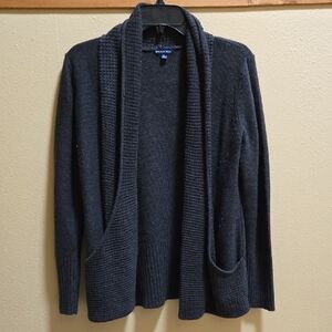 NorthCrest Charcoal Knit Open Cardigan
